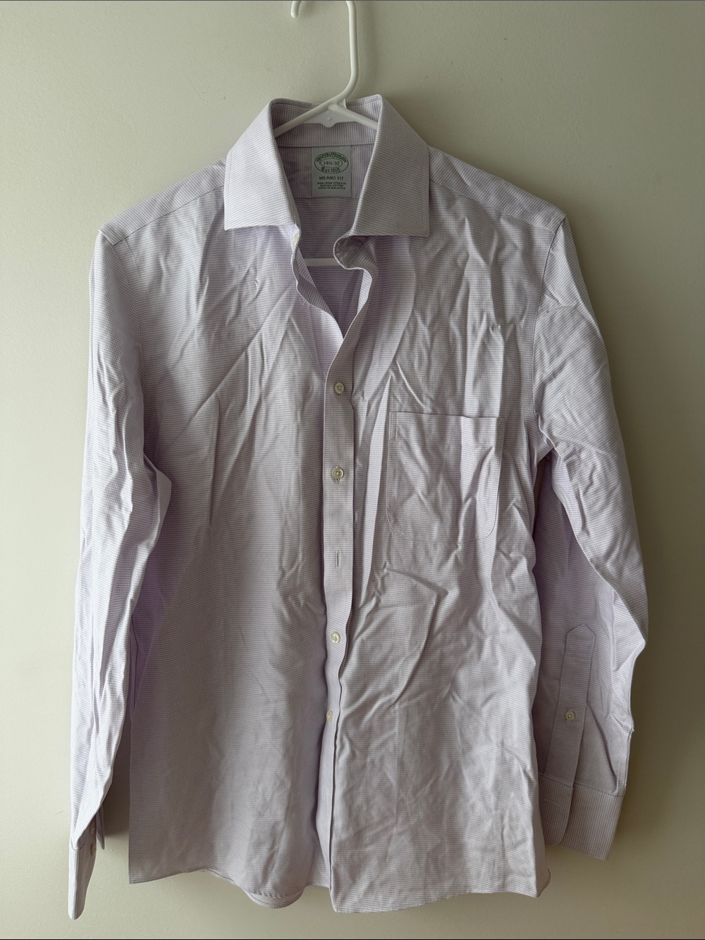 Brooks Brothers Light Lavender Button-Up Dress Shirt